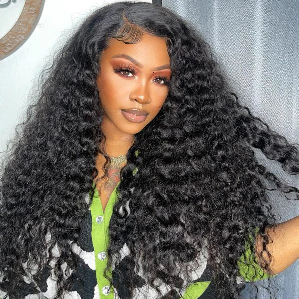 Wave HD Lace Frontal Wig Pre-Plucked Glueless Human Hair Wigs 13x4 Transparent Lace Wig