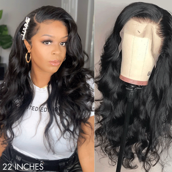 Luvme Hair Pre-plucked 180% Density Glueless 13x4 Frontal Lace Long Wig 100% Human Hair