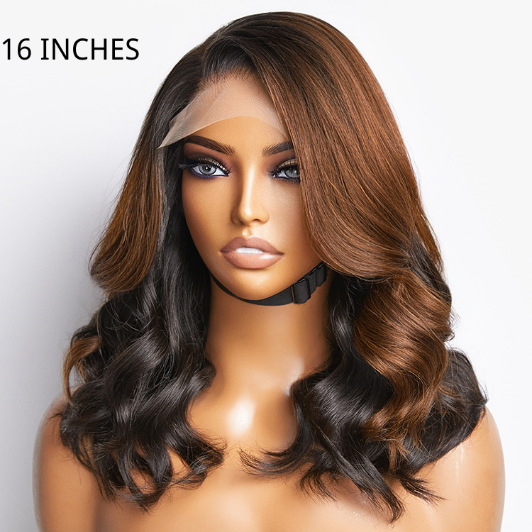 Luvme Hair 180% Density | Trendy Brown with Black Peekaboo Loose Wave Glueless 5x5 Closure Lace Wig