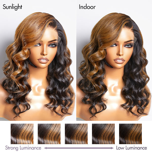 Limited Design | Blonde Highlight Loose Wave Left C Part Glueless 5x5 Closure HD Lace Wig