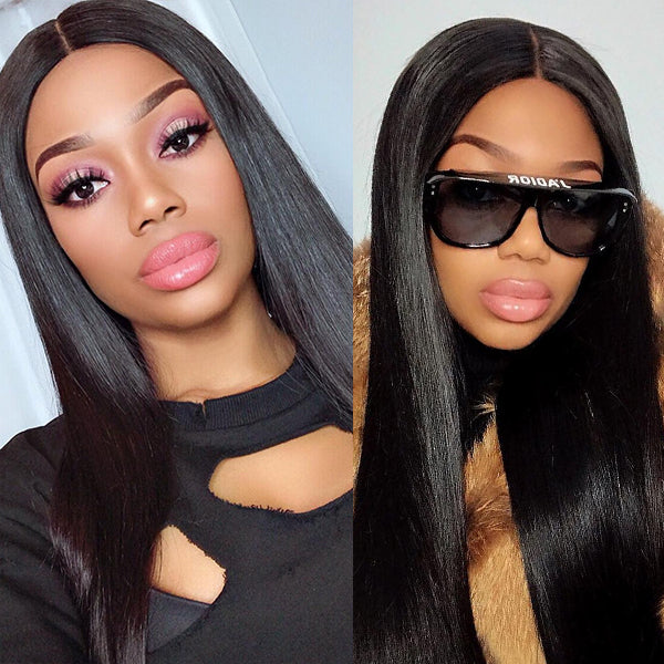 Luvme Hair Beginner Friendly Glueless Silky Blunt Cut 4x4 Closure Bob Wig 100% Human Hair | Upgraded 2.0