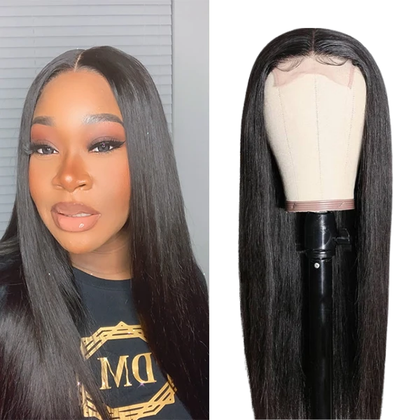 Luvme Hair Beginner Friendly Glueless Silky Blunt Cut 4x4 Closure Bob Wig 100% Human Hair | Upgraded 2.0