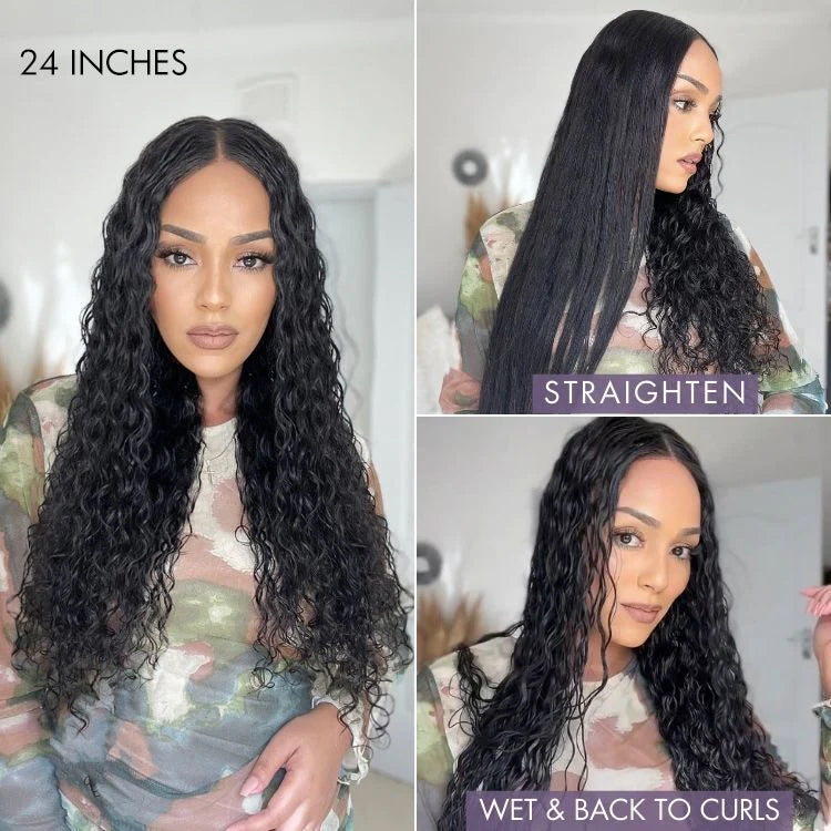 Luvme Hair 180% Density | Magical Wet And Wavy Mid Part Glueless 5x5 Closure HD Lace Wig Breathable Cap