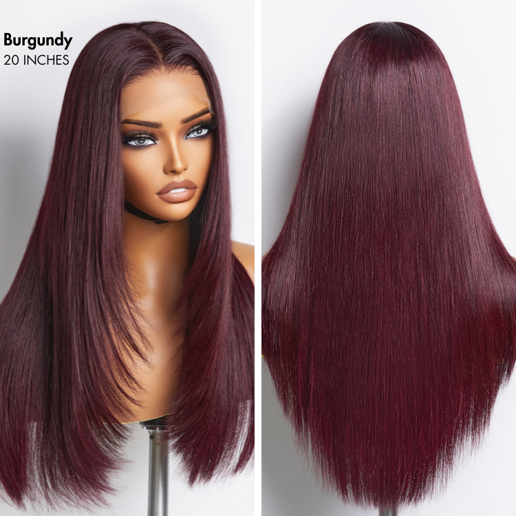 Luvme Hair 180% Density | Trendy Layered Cut Pre-plucked Glueless 5x5 Closure Lace Wig 100% Human Hair