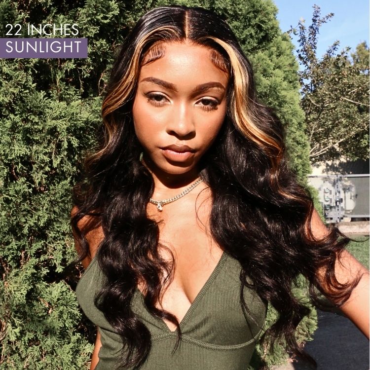 Luvme Hair 180% Density | Face-framing Blonde Highlight Layered Cut Loose Body Wave 5x5 Closure Undetectable HD Lace Wig