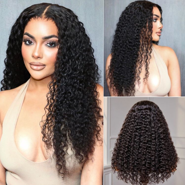 Breathable Cap Water Wave Glueless 5x5 Closure HD Lace Long Curly Wig Beginner Friendly