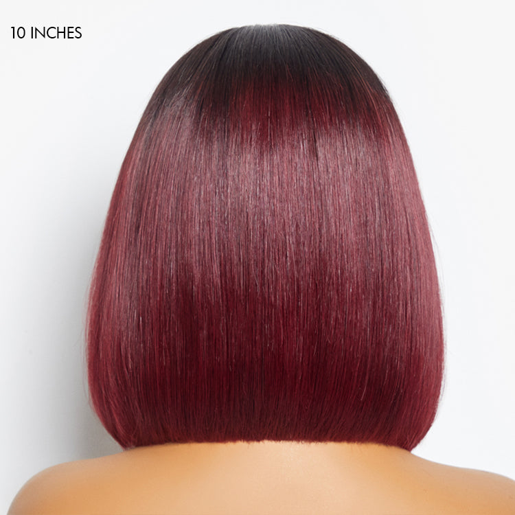 Limited Design | Ombre Highlight Silky Blunt Cut Glueless 5x5 Closure HD Lace Bob Wig