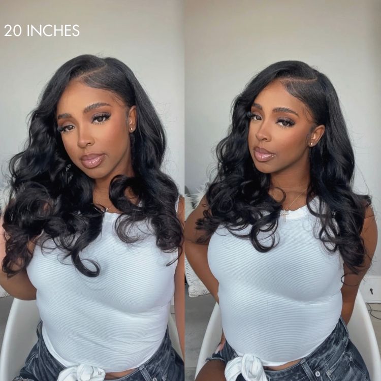 Beginner Friendly Glueless Loose Body Wave V Part Wig 100% Human Hair