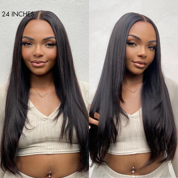 Luvme Hair 180% Density | Trendy Layered Cut Pre-plucked Glueless 5x5 Closure Lace Wig 100% Human Hair