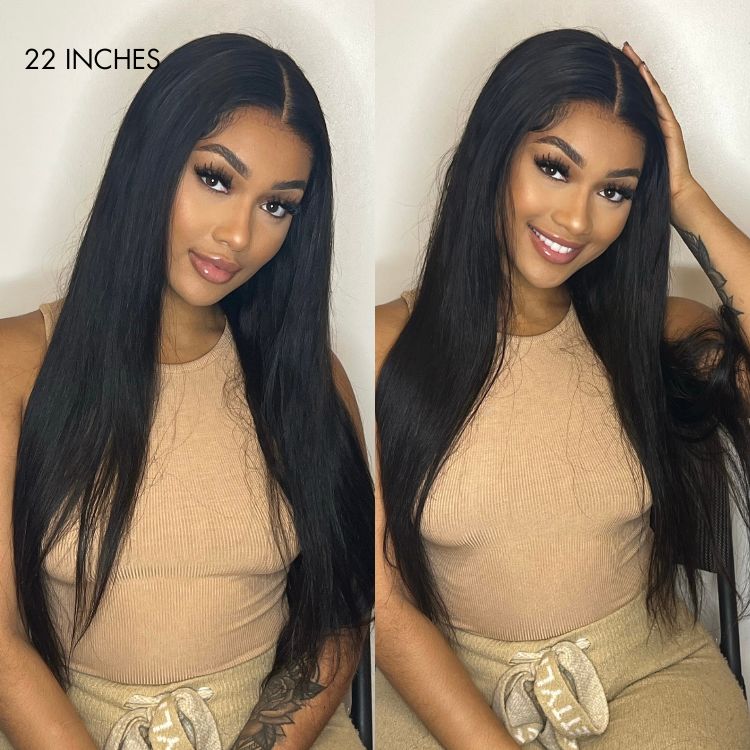 Luvme Hair 180% Density | Silky Straight Glueless 5x5 Closure Undetectable HD Lace Long Wig | Large & Small Cap Size