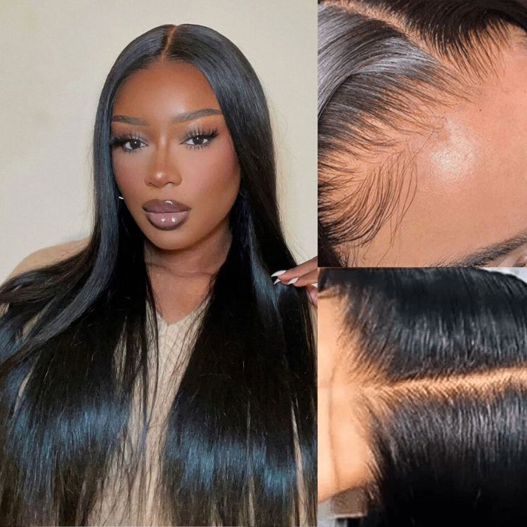 Luvme Hair 180% Density | Silky Straight Glueless 5x5 Closure Undetectable HD Lace Long Wig | Large & Small Cap Size