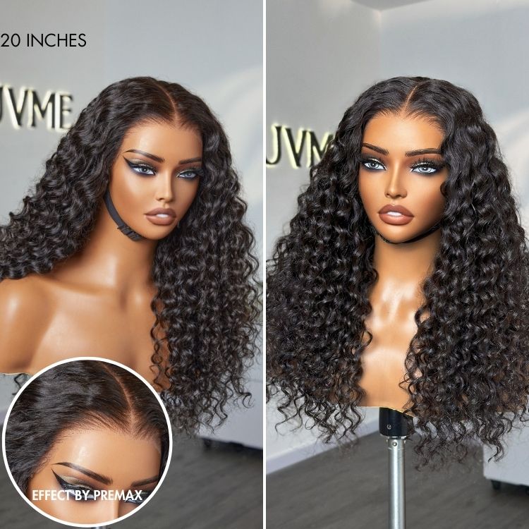 PreMax Wigs | Ear to Ear Super Natural Hairline Deep Wave Glueless 5x5 Upgraded Lace Front Long Curly Wig Pre-plucked