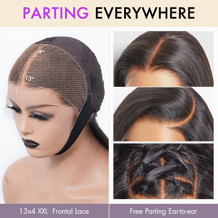 PreMax Wigs | Super Natural Hairline Silky Blunt Cut Glueless 13x4 Frontal Lace / 5x5 Closure HD Lace Human Hair Short Bob Wig