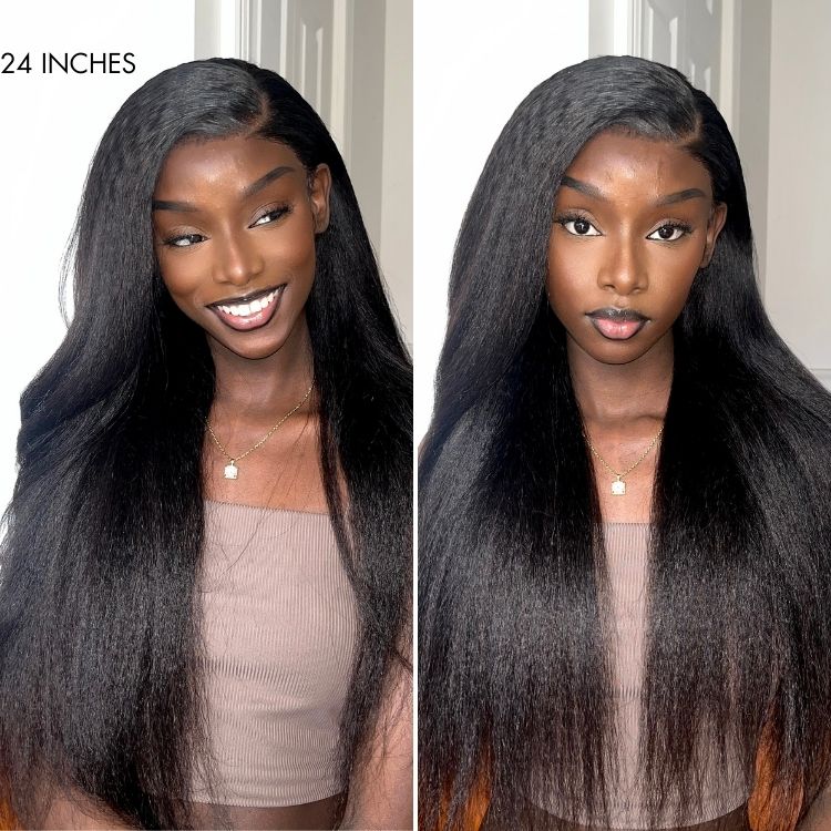 Luvme Hair PartingMax Glueless Wig 180% Density Kinky Straight 7x6 Closure HD Lace Wig Ready to Go