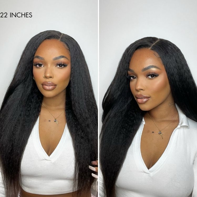 Luvme Hair PartingMax Glueless Wig 180% Density Kinky Straight 7x6 Closure HD Lace Wig Ready to Go