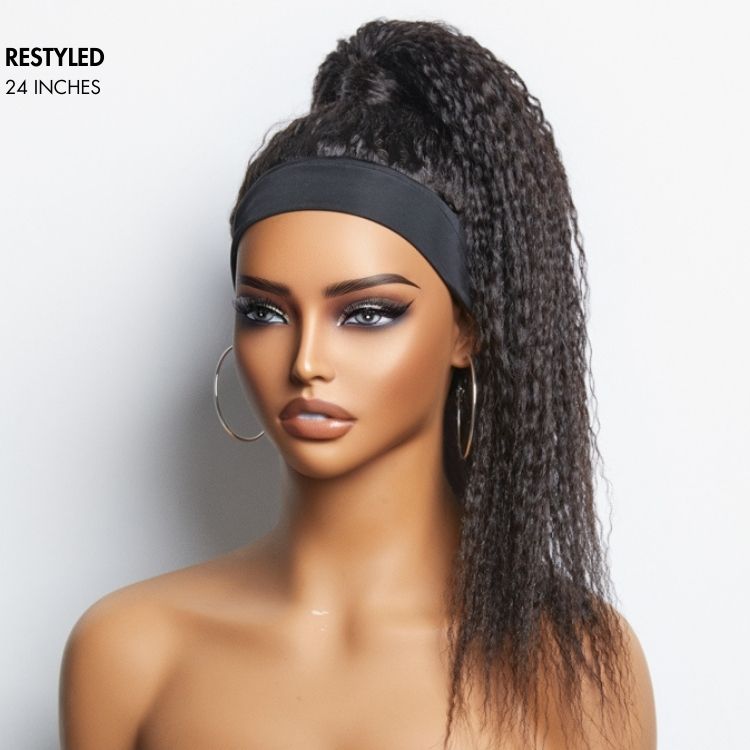 Throw On & Go Dreadlock Style Glueless Long Headband Wig 100% Human Hair