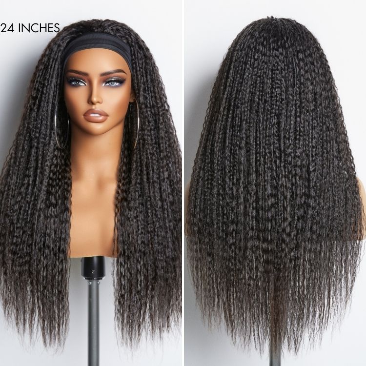 Throw On & Go Dreadlock Style Glueless Long Headband Wig 100% Human Hair