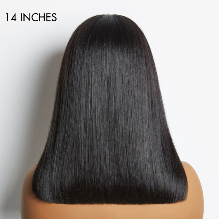 PreMax Wigs | Silky Blunt Cut Glueless 5x5 Closure Lace Shoulder Length Bob Wig Ready to Go Pre Plucked & Bleached