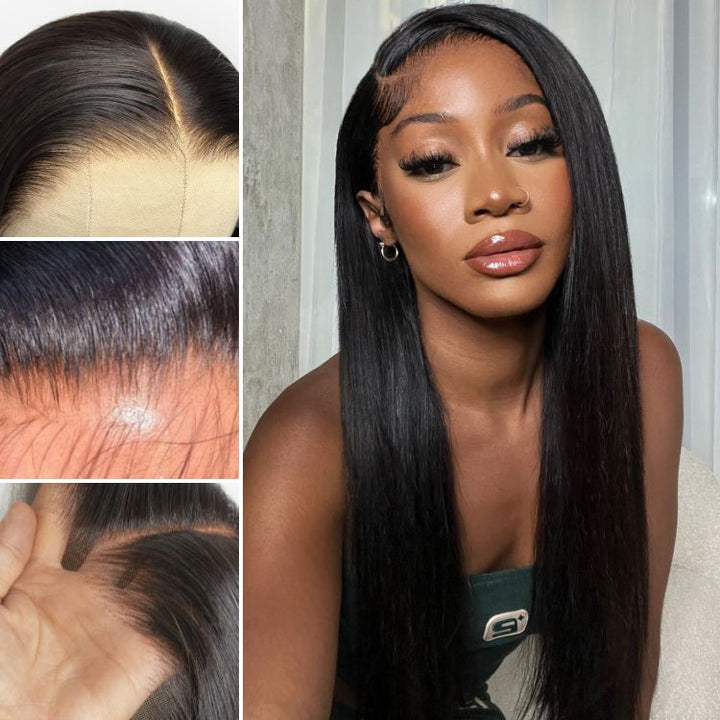 PreMax Wigs | HD Lace Super Natural Hairline Silky Straight Glueless 13x4 Frontal Lace Wig Human Hair