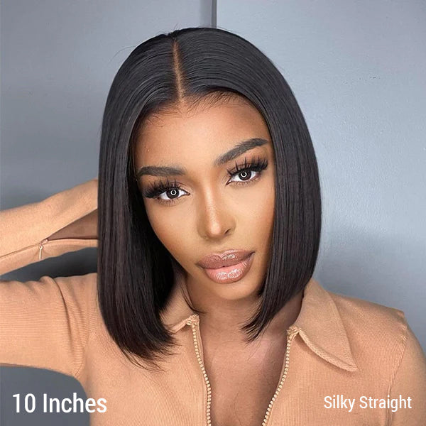 Glueless 4x4 Closure Undetectable HD Lace Bob Wig 100% Human Hair | Pre-bleached Knots