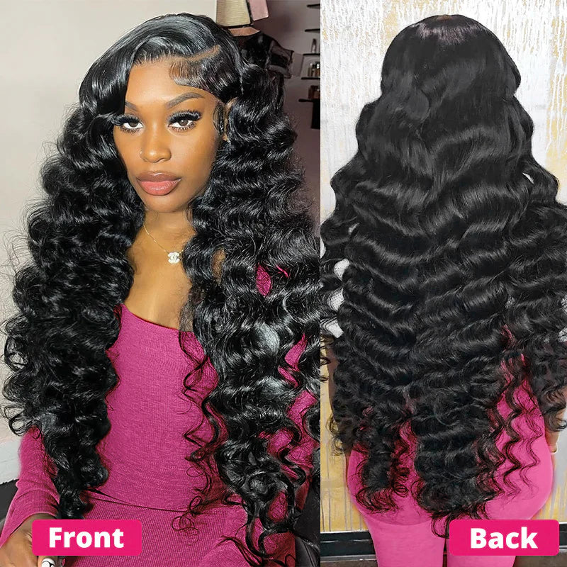 Bundles of Roses Wave Wig HD Lace Front Wigs 13x4 Lace Frontal Wig Glueless Human Hair Wigs