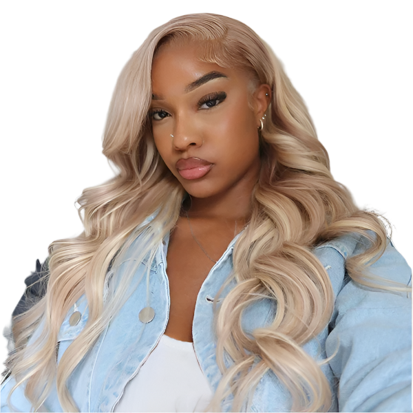 Bundles of Roses Blonde with Brown Highlights P10/613 Body Wave Ready To Wear Glueless Wig