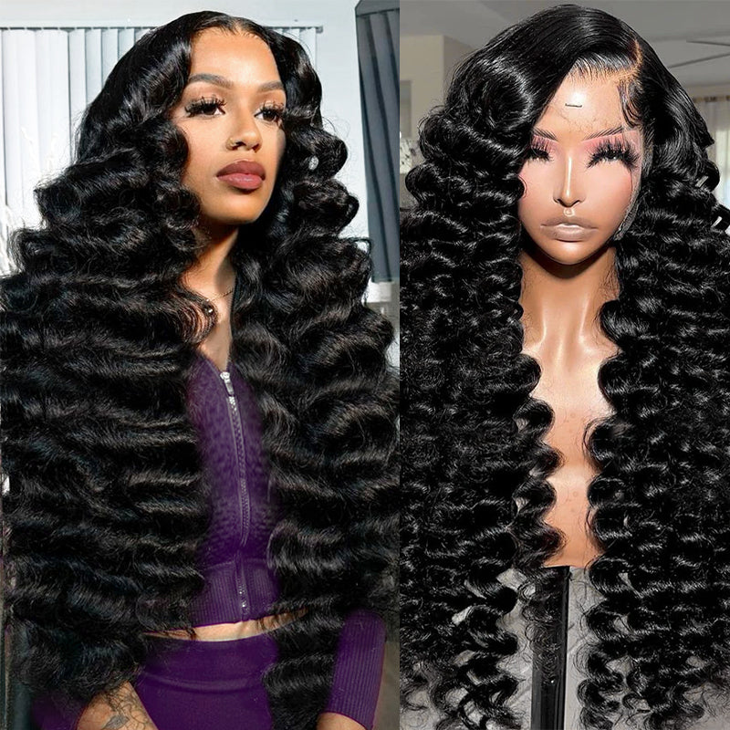 Bundles of Roses Wave Wig HD Lace Front Wigs 13x4 Lace Frontal Wig Glueless Human Hair Wigs