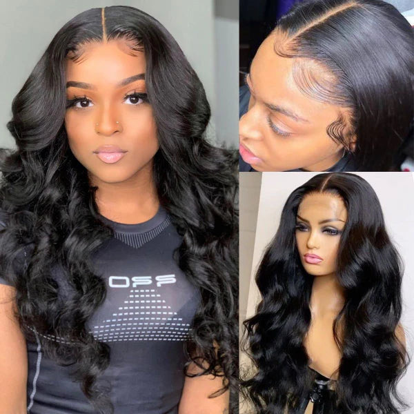 Bundles of Roses Overnight Shipping 13x4 Lace Frontal Wig Brazilian Body Wave Lace Front Human Hair Wigs