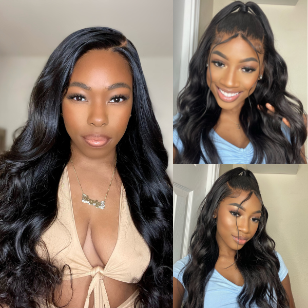 Breathable Cap Loose Body Wave Glueless 5x5 Upgraded Lace Front Mid Part Long Wig