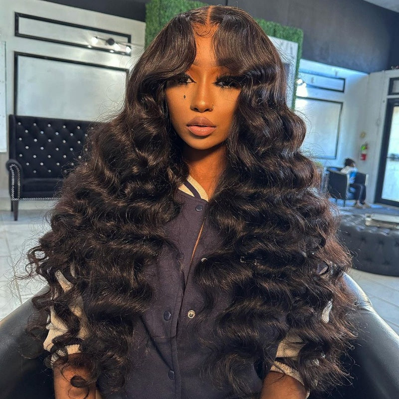 Wave HD Lace Frontal Wig Pre-Plucked Glueless Human Hair Wigs 13x4 Transparent Lace Wig