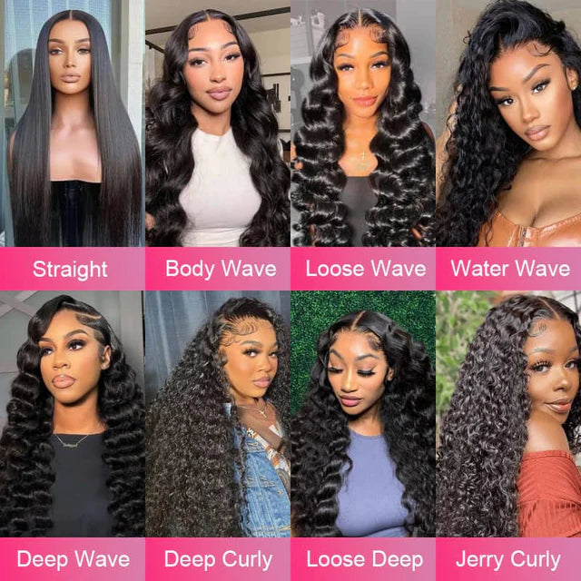 Bundles of Roses 4x4 5x6 Lace Closure 13x4 Transparent Lace Front Wigs