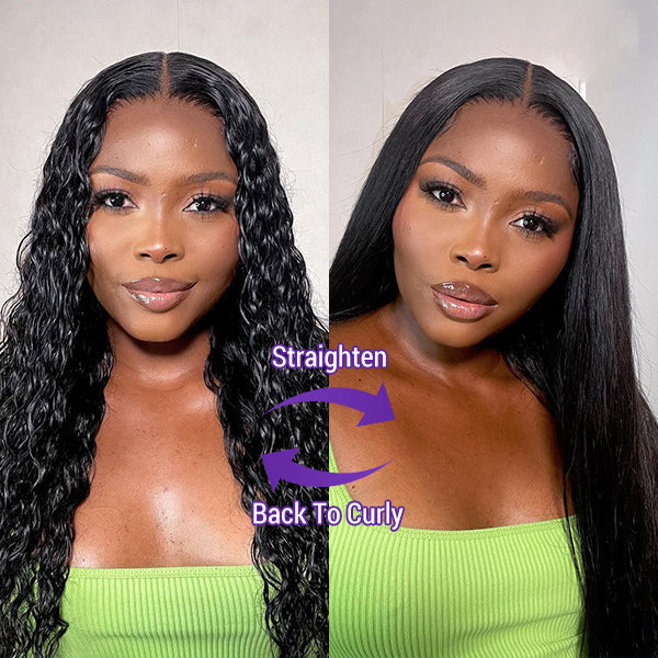 Luvme Hair 180% Density | Magical Wet And Wavy Mid Part Glueless 5x5 Closure HD Lace Wig Breathable Cap